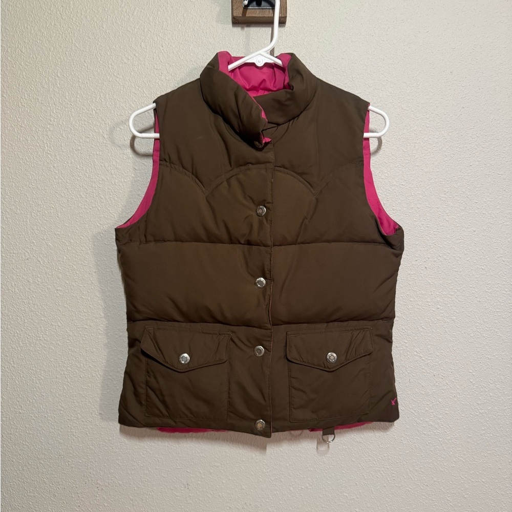 Double Sided Vintage American Eagle Puffer‎ Vest